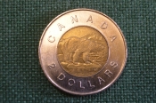 Монета 2 доллара 2006 год. Биметалл. Медведь. Елизавета II. Canada, Канада. Монета 2 доллара 2006 год. Биметалл. Медведь. Елизавета II. Canada, Канада.