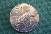 Монета 50 центов tene 1988 год. Морская черепаха. Елизавета II. Cook Isladns, Острова Кука. Монета 50 центов tene 1988 год. Морская черепаха. Елизавета II. Cook Isladns, Острова Кука.