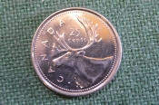 Монета 25 центов 2002 год. 50 лет правления. Елизавета II. Canada, Канада. Монета 25 центов 2002 год. 50 лет правления. Елизавета II. Canada, Канада.
