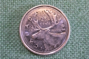 Монета 25 центов 2003 год. Олень. Елизавета II. Canada, Канада. Монета 25 центов 2003 год. Олень. Елизавета II. Canada, Канада.