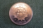 Монета 25 центов 2000 год. Миллениум, свобода. Елизавета II. Canada, Канада. Монета 25 центов 2000 год. Миллениум, свобода. Елизавета II. Canada, Канада.
