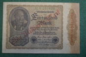 Бона, банкнота 1000 марок 1922 год. Одна тысяча. Рейхсбанкнота. Веймар, Германия. Бона, банкнота 1000 марок 1922 год. Одна тысяча. Рейхсбанкнота. Веймар, Германия.