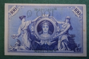 Бона, банкнота 100 марок 1908 год. Сто. Рейхсбанкнота. Германская империя, Германия. #1 Бона, банкнота 100 марок 1908 год. Сто. Рейхсбанкнота. Германская империя, Германия. #1