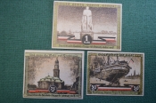 Нотгельд, бона 50, 75 пфеннигов, 1 марка 1921 год (3 шт). Город Hamburg, Гамбург. Культура и спорт. Нотгельд, бона 50, 75 пфеннигов, 1 марка 1921 год (3 шт). Город Hamburg, Гамбург. Культура и спорт.