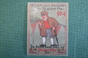 Нотгельд, бона 50 пфеннигов 1921 год. Город Vlotho, Флото. Мужик с сигарой. Веймар, Германия. Нотгельд, бона 50 пфеннигов 1921 год. Город Vlotho, Флото. Мужик с сигарой. Веймар, Германия.