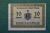 Нотгельд, бона 10 пфеннигов 1920 -е годы. Город Weida, Вайда. Веймар, Германия. #2 Нотгельд, бона 10 пфеннигов 1920 -е годы. Город Weida, Вайда. Веймар, Германия. #2