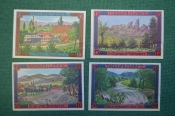Нотгельд, бона 10, 25, 50, 75 пфеннигов 1921 год (4 шт). Город Weddersleben, Веддерслебен. Германия. Нотгельд, бона 10, 25, 50, 75 пфеннигов 1921 год (4 шт). Город Weddersleben, Веддерслебен. Германия.
