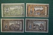 Нотгельд, бона 10, 25, 50 пфеннигов 1920 год (4 штуки). Город Blankenburg, Бланкенбург. Германия. Нотгельд, бона 10, 25, 50 пфеннигов 1920 год (4 штуки). Город Blankenburg, Бланкенбург. Германия.
