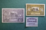 Нотгельд, бона 10, 25, 50 пфеннигов 1921 год (3 шт.). Город Juterbog Йютербог. Бранденбург, Германия Нотгельд, бона 10, 25, 50 пфеннигов 1921 год (3 шт.). Город Juterbog Йютербог. Бранденбург, Германия