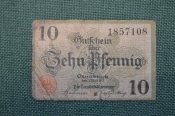 Нотгельд, бона 10 пфеннигов 1917 год, город Ocnabruck, Оснабрук. Германия. Нотгельд, бона 10 пфеннигов 1917 год, город Ocnabruck, Оснабрук. Германия.