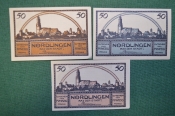 Нотгельд, бона 50 пфеннигов 1921 год (3 штуки), город Nordlingen, Нордлинген. Германия. Нотгельд, бона 50 пфеннигов 1921 год (3 штуки), город Nordlingen, Нордлинген. Германия.