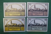 Нотгельд, бона 50 пфеннигов 1921 год (4 штуки), город Nordlingen, Нордлинген. Германия. Нотгельд, бона 50 пфеннигов 1921 год (4 штуки), город Nordlingen, Нордлинген. Германия.