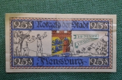 Нотгельд, бона 25 пфеннигов 1920 год, город Flensburg, Фленсбург. Шлезвиг-Гольштейн. Германия. 2 Нотгельд, бона 25 пфеннигов 1920 год, город Flensburg, Фленсбург. Шлезвиг-Гольштейн. Германия. 2