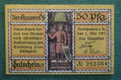 Нотгельд, бона 50 пфеннигов 1921 год, город Finkenburg, Финкенбург. Король Роланд, птицы. Германия. Нотгельд, бона 50 пфеннигов 1921 год, город Finkenburg, Финкенбург. Король Роланд, птицы. Германия.
