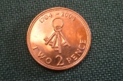 Монета 2 пенса 2004 года. Связка ключей. Гибралтар, Gibraltar. Елизавета II. Монета 2 пенса 2004 года. Связка ключей. Гибралтар, Gibraltar. Елизавета II.