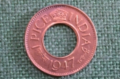 Монета 1 пайс, пайса, pice 1947 года. Индия, India. Монета 1 пайс, пайса, pice 1947 года. Индия, India.