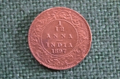 Монета 1/12 анны, anna 1897 года. Индия, India. Виктория. Монета 1/12 анны, anna 1897 года. Индия, India. Виктория.