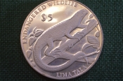 Монета 5 долларов 1993 года. Five dollars. Ящерица, Lima Tala. Tokelau, Токелау. Елизавета II. Монета 5 долларов 1993 года. Five dollars. Ящерица, Lima Tala. Tokelau, Токелау. Елизавета II.