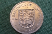 Монета 5 шиллингов 1966 года. Five shillings. 900 лет битве при Гастингсе. Джерси, Jersey. Монета 5 шиллингов 1966 года. Five shillings. 900 лет битве при Гастингсе. Джерси, Jersey.