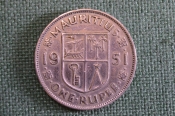Монета 1 рупия 1951 года. One rupee. Маврикий, Mauritius. Георг VI. Монета 1 рупия 1951 года. One rupee. Маврикий, Mauritius. Георг VI.