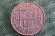 Монета 1 рупия 1971 года. One rupee. Маврикий, Mauritius. Елизавета II. Монета 1 рупия 1971 года. One rupee. Маврикий, Mauritius. Елизавета II.