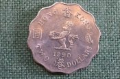 Монета 2 доллара 1990 года. One dollar. Гонконг, Hong Kong. Елизавета II. Монета 2 доллара 1990 года. One dollar. Гонконг, Hong Kong. Елизавета II.