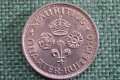 Монета 1/4 рупии 1970 года. Quarter rupee. Маврикий, Mauritius. Елизавета II. Монета 1/4 рупии 1970 года. Quarter rupee. Маврикий, Mauritius. Елизавета II.