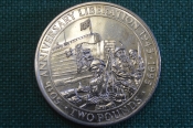 Монета 2 фунта 1995 года. Two pounds. 50 лет Победы. 1945-1995. Гернси, Guernsey. Елизавета II. Монета 2 фунта 1995 года. Two pounds. 50 лет Победы. 1945-1995. Гернси, Guernsey. Елизавета II.