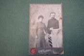 Фотография визитка старинная. Семейная пара. Фото Калякина. Чистополь. Казань. Царская Россия. Фотография визитка старинная. Семейная пара. Фото Калякина. Чистополь. Казань. Царская Россия.