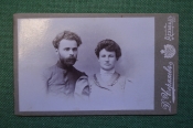 Фотография старинная. Семейная пара. Фото Черняев. Ашхабад. Царская Россия. Фотография старинная. Семейная пара. Фото Черняев. Ашхабад. Царская Россия.
