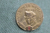Знак, значок Молодежная организация FDJ Hans Beimler-Wettkampf, 1 степень. 1967 год, ГДР. Знак, значок Молодежная организация FDJ Hans Beimler-Wettkampf, 1 степень. 1967 год, ГДР.
