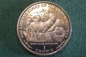 Монета 1 крона 1999 года. Королева мать. Елизавета II. Isle of Man. Остров Мэн. Honeymoon Departure. Монета 1 крона 1999 года. Королева мать. Елизавета II. Isle of Man. Остров Мэн. Honeymoon Departure.