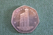 Монета 50 пенсов 2006 года. Milner's Tower. Fifty pence. Елизавета II. Isle of Man. Остров Мэн. Монета 50 пенсов 2006 года. Milner's Tower. Fifty pence. Елизавета II. Isle of Man. Остров Мэн.