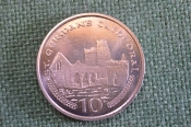 Монета 10 пенсов 2001 года. St. German's Cathedral. Ten pence Елизавета II. Isle of Man. Остров Мэн. Монета 10 пенсов 2001 года. St. German's Cathedral. Ten pence Елизавета II. Isle of Man. Остров Мэн.