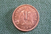 Монета 1 пенни 1998 год. Falkland Islands. One penny. Пингвин. Елизавета II. Фолкленды. Монета 1 пенни 1998 год. Falkland Islands. One penny. Пингвин. Елизавета II. Фолкленды.