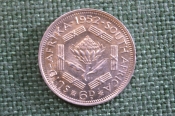 Монета 6 пенсов 1952 год. South Africa. Suid-Afrika. Six pence. Серебро. Георг VI. ЮАР. Монета 6 пенсов 1952 год. South Africa. Suid-Afrika. Six pence. Серебро. Георг VI. ЮАР.