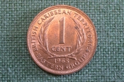 Монета 1 цент 1965 год. British Caribbean Territories. Eastern Group. Карибы. One Cent. Елизавета II Монета 1 цент 1965 год. British Caribbean Territories. Eastern Group. Карибы. One Cent. Елизавета II