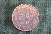 Монета 20 центов 1943 год. Commissioners of Currency Malaya. Twenry Cents. Серебро. Георг VI. Малайя Монета 20 центов 1943 год. Commissioners of Currency Malaya. Twenry Cents. Серебро. Георг VI. Малайя