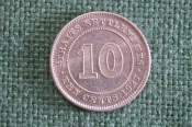 Монета 10 центов 1927 год. Ten cents. Георг V. Straits Settlements. Серебро. Стрейтс-Сетлментс. Монета 10 центов 1927 год. Ten cents. Георг V. Straits Settlements. Серебро. Стрейтс-Сетлментс.