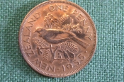 Монета 1 пенни One Penny 1955 год. Елизавета II. New Zealand. Новая Зеландия. Монета 1 пенни One Penny 1955 год. Елизавета II. New Zealand. Новая Зеландия.