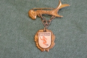 Знак значок. Гора Броккен. Brocken. Ведьма. Шабаш. Германия. 1960е. Знак значок. Гора Броккен. Brocken. Ведьма. Шабаш. Германия. 1960е.