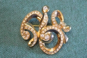Брошь дизайнерская. Christian Dior. Вставки. Кристаллы. Винтаж. Германия. #U #9 Брошь дизайнерская. Christian Dior. Вставки. Кристаллы. Винтаж. Германия. #U #9