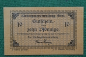 Банкнота 10 пфеннигов 1917 года. Германия, Klostergutsverwaltung - Управление монастырскими храмами. Банкнота 10 пфеннигов 1917 года. Германия, Klostergutsverwaltung - Управление монастырскими храмами.
