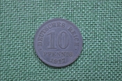 Монета 10 пфеннигов 1917 года. Германская Империя. Монета 10 пфеннигов 1917 года. Германская Империя.